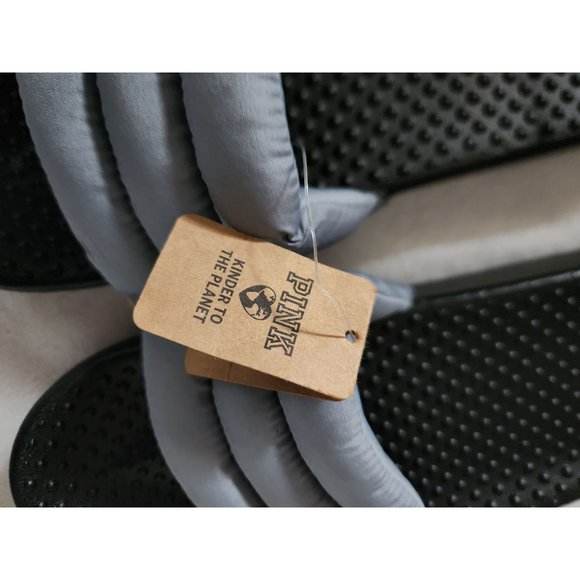 Victoria's Secret PINK Women's Gray/Black Puffer Slide Size Large (9/10) NEW - Picture 8 of 10